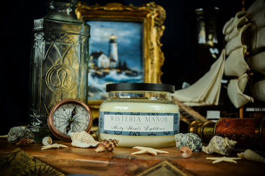Misty Shoals Lighthouse Candle